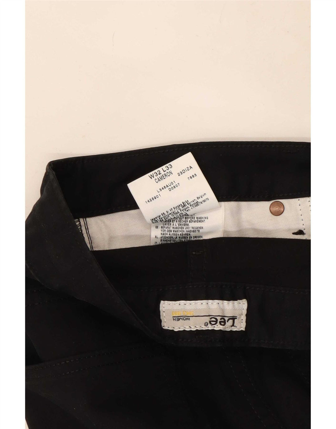 Lee Womens Cameron Bootcut Casual Παντελόνι W32 L33 Μαύρο βαμβακερό