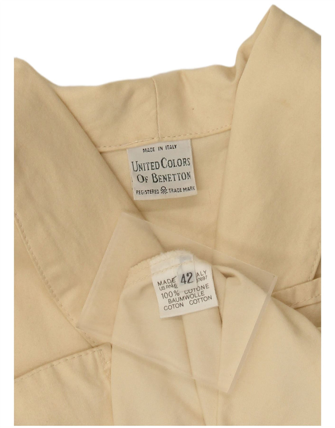 Γυναικείο Πανωφόρι Benetton Oversized IT 42 Βαμβακερό μεσαίο μπεζ