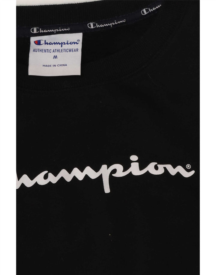 Champion Γυναικείο Γραφικό Φούτερ Jumper UK 14 Μεσαίο μαύρο βαμβακερό