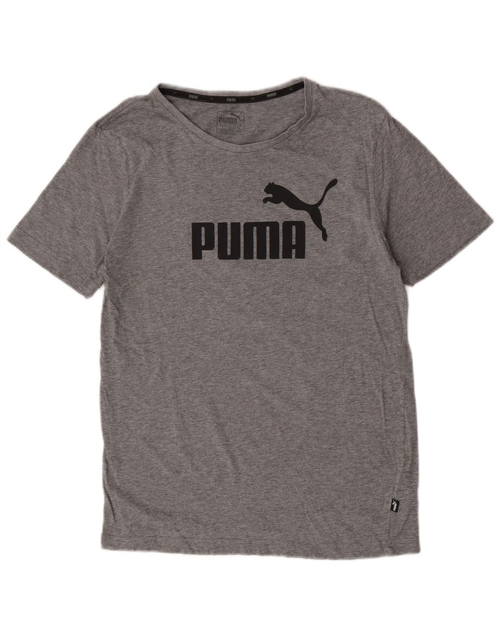 Ανδρικό γραφικό μπλουζάκι Puma Μικρό βαμβακερό γκρι