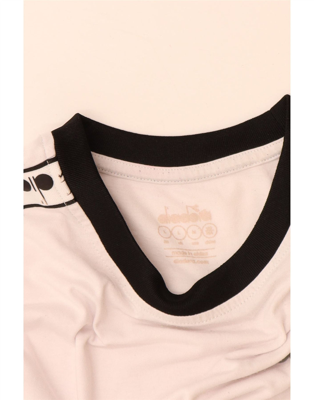 DIADORA Ανδρικό γραφικό T-Shirt Top μεγάλο λευκό βαμβακερό