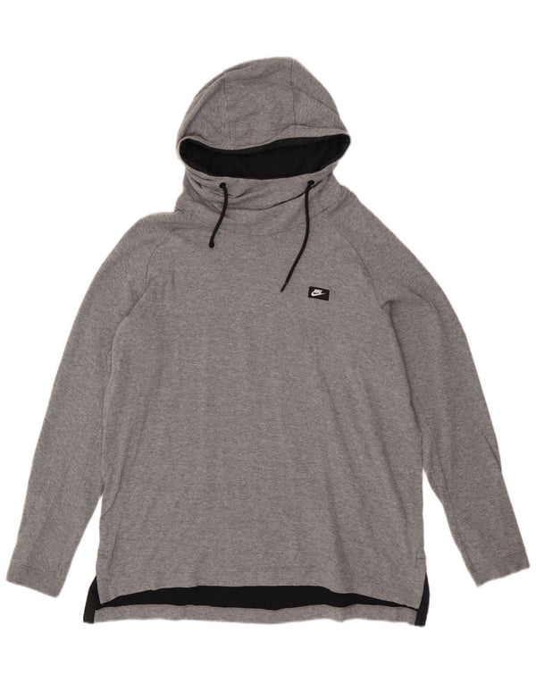 Nike γυναικείο φούτερ με κουκούλα UK 18 XL Γκρι