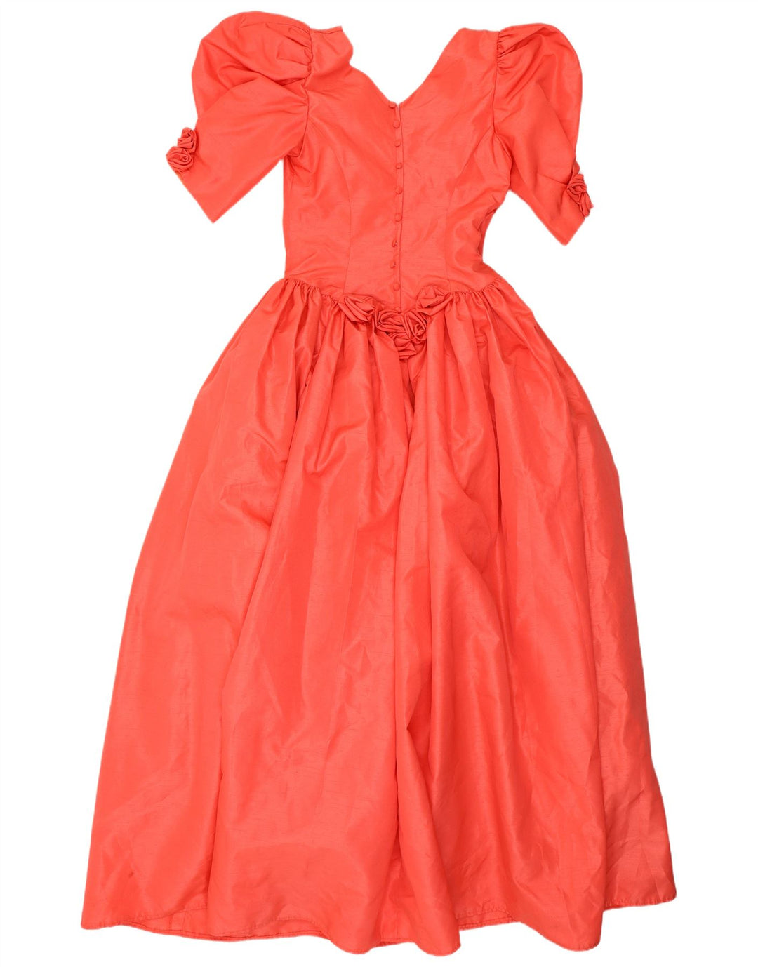 Vintage γυναικείο μάξι φόρεμα UK 8 Small Orange