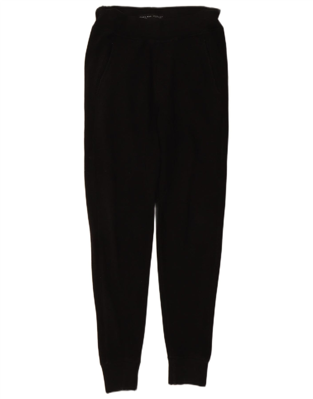 Ανδρική φόρμα Zara Παντελόνι Joggers Μεσαίο Μαύρο Βαμβακερό