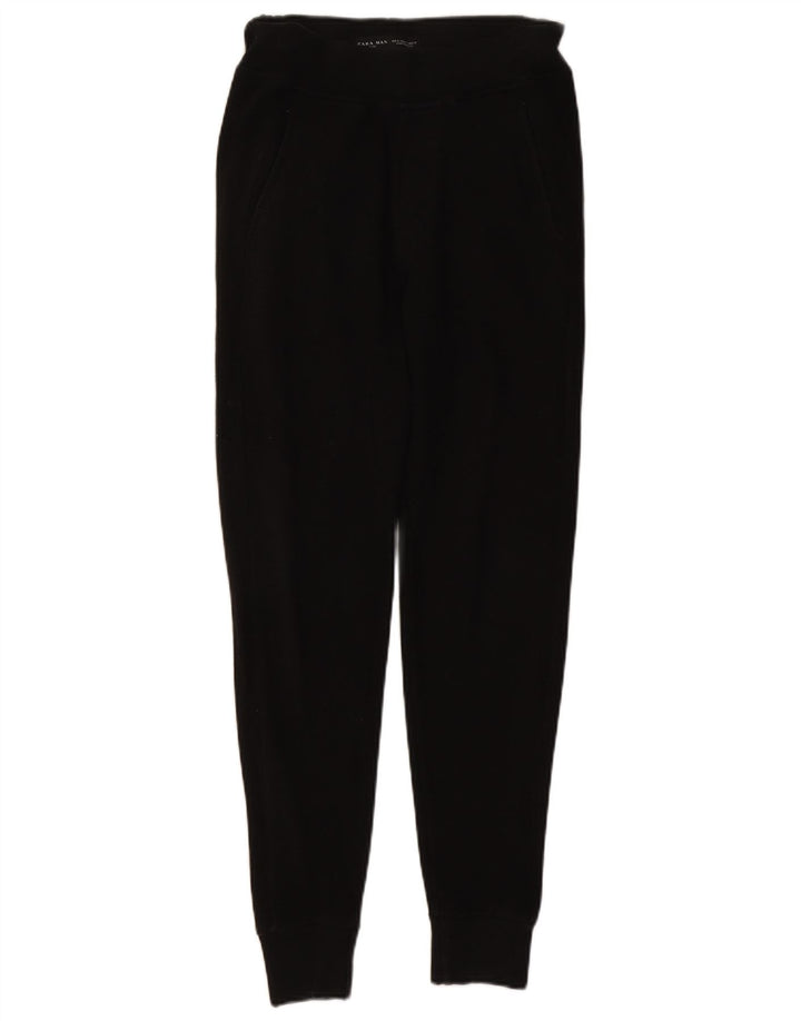 Ανδρική φόρμα Zara Παντελόνι Joggers Μεσαίο Μαύρο Βαμβακερό