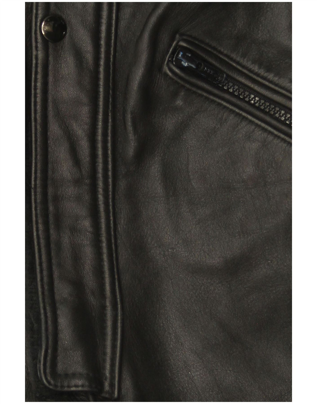 Γυναικεία αμάνικη δερμάτινη φόρμα VINTAGE UK 12 Medium Black Leather