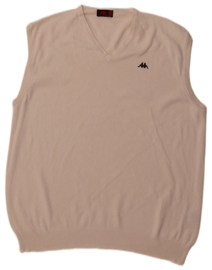 KAPPA Ανδρικό γιλέκο Tank Top 2XL Off White Βαμβακερό