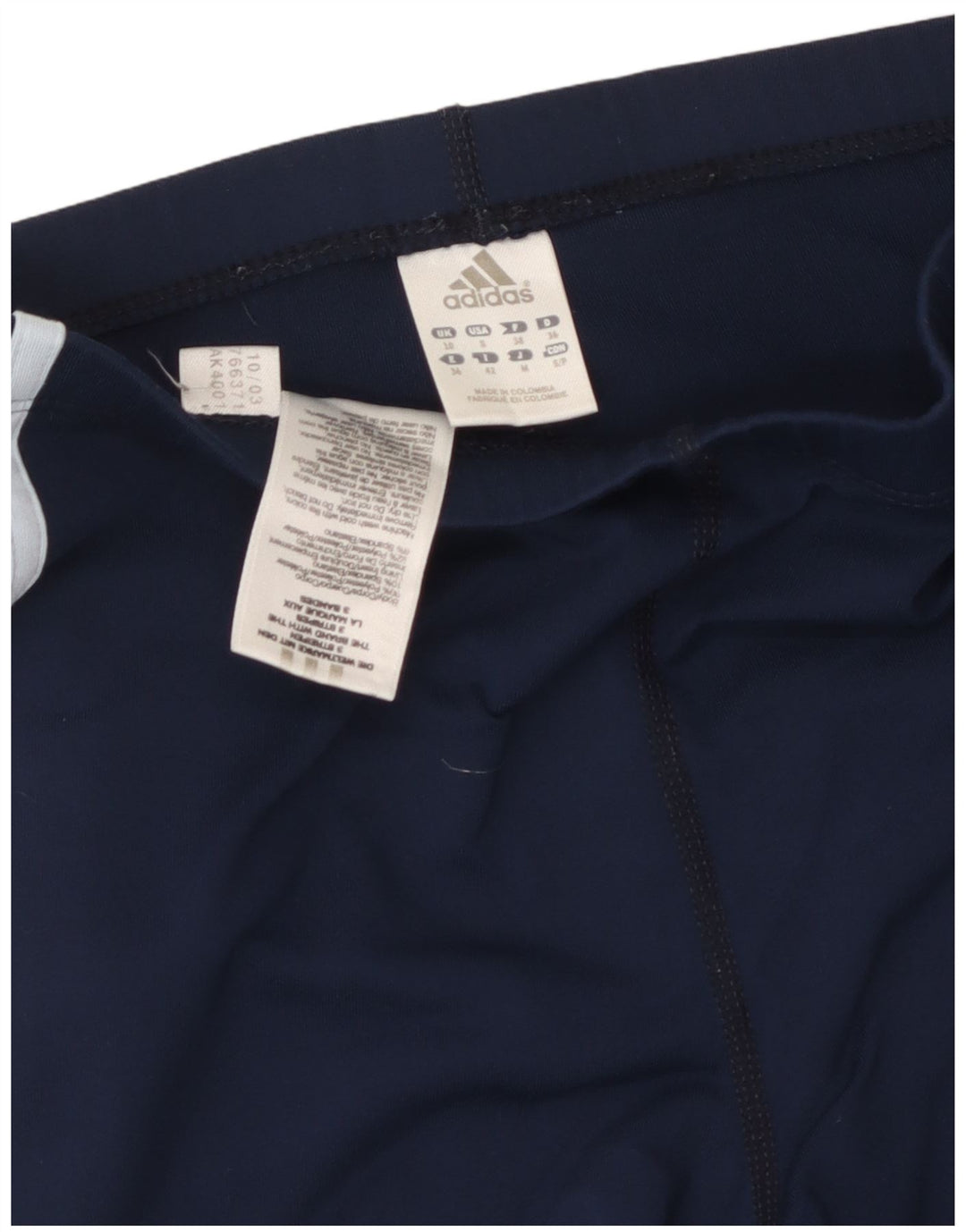 Γυναικεία αθλητική φόρμα ADIDAS Climalite Παντελόνι UK 10 Small Navy Blue