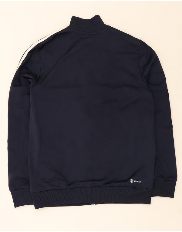 Adidas Boys Aeroready Tracksuit Top Jacket 13-14 Years Navy Blue