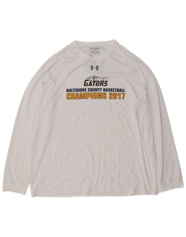 UNDER ARMOUR Ανδρικό γραφικό τοπ Μακρύ μανίκι 2XL Λευκό