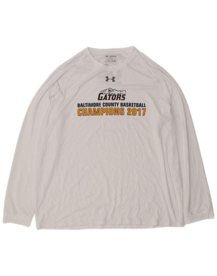 UNDER ARMOUR Ανδρικό γραφικό τοπ Μακρύ μανίκι 2XL Λευκό