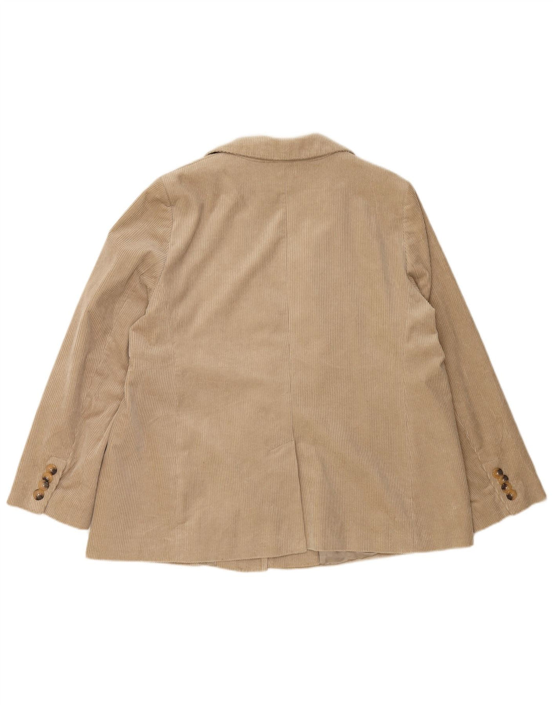 JAEGER Γυναικείο σακάκι 1 κουμπιού κοτλέ σακάκι UK 20 2XL Μπεζ βαμβακερό