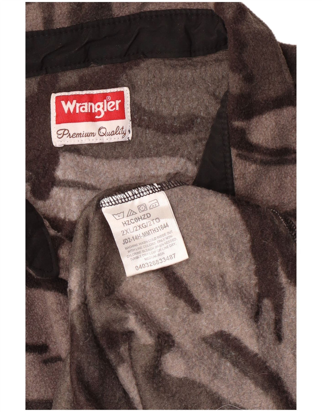 Ανδρικό Fleece πουκάμισο Wrangler 2XL Γκρι Καμουφλάζ