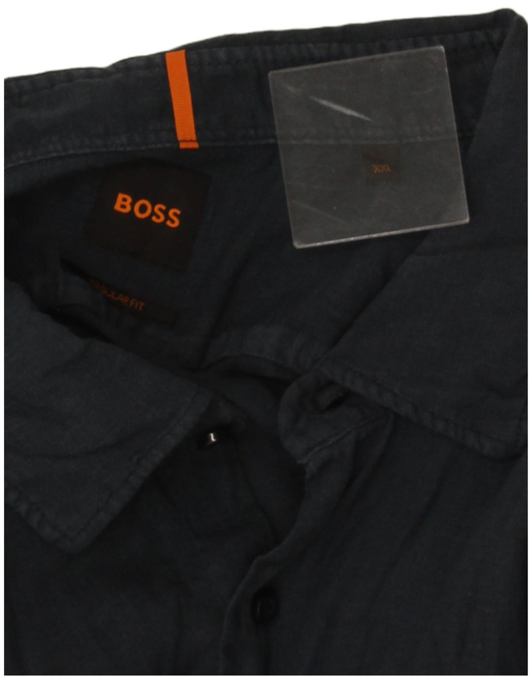 Ανδρικό κοντομάνικο πουκάμισο Hugo Boss κανονική εφαρμογή 2XL Navy Blue
