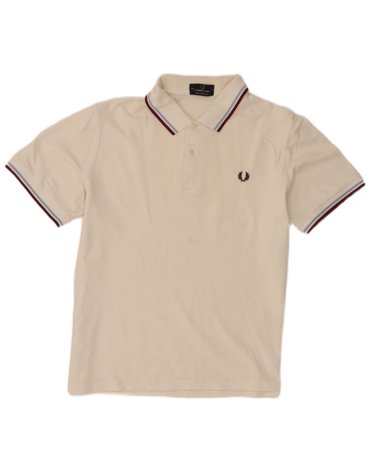 Fred Perry Ανδρικό πουκάμισο Polo μεγάλο λευκό βαμβακερό