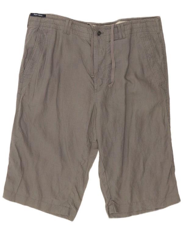 Ανδρικό σορτς Chino Marks & Spencer W38 XL Γκρι λινό