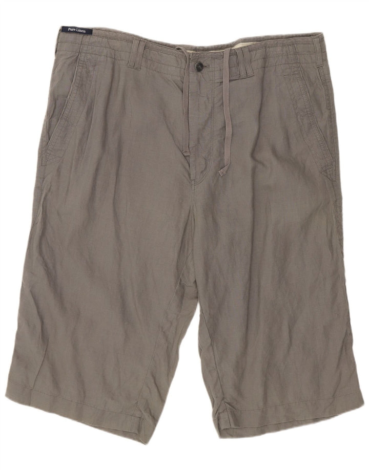 Ανδρικό σορτς Chino Marks & Spencer W38 XL Γκρι λινό