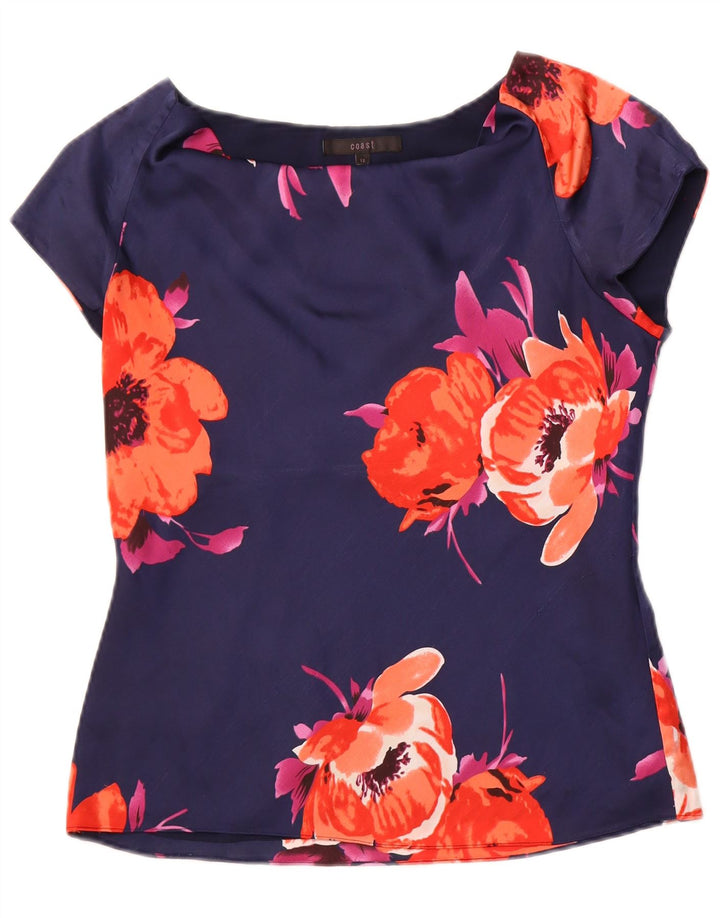 Γυναικεία μπλούζα COAST Top UK 12 Medium Navy Blue Floral Polyester