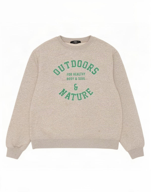 Marks & Spencer Γυναικεία γραφική φούτερ Jumper UK 10 Small Grey Flecked