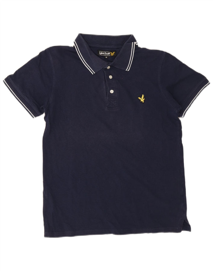 Lyle & Scott Ανδρικό πουκάμισο Polo Μικρό Βαμβακερό Navy Blue