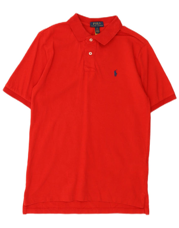 Polo Ralph Lauren Boys Polo πουκάμισο 14-15 ετών μεγάλο κόκκινο βαμβακερό
