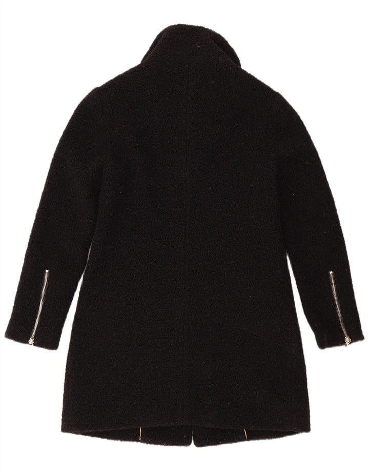 GUESS Womens Overcoat UK 8 Small Black Wool