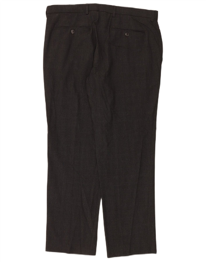 Marks & Spencer Ανδρικό παντελόνι Chino με κανονική εφαρμογή W34 L29 Γκρι πολυεστέρας