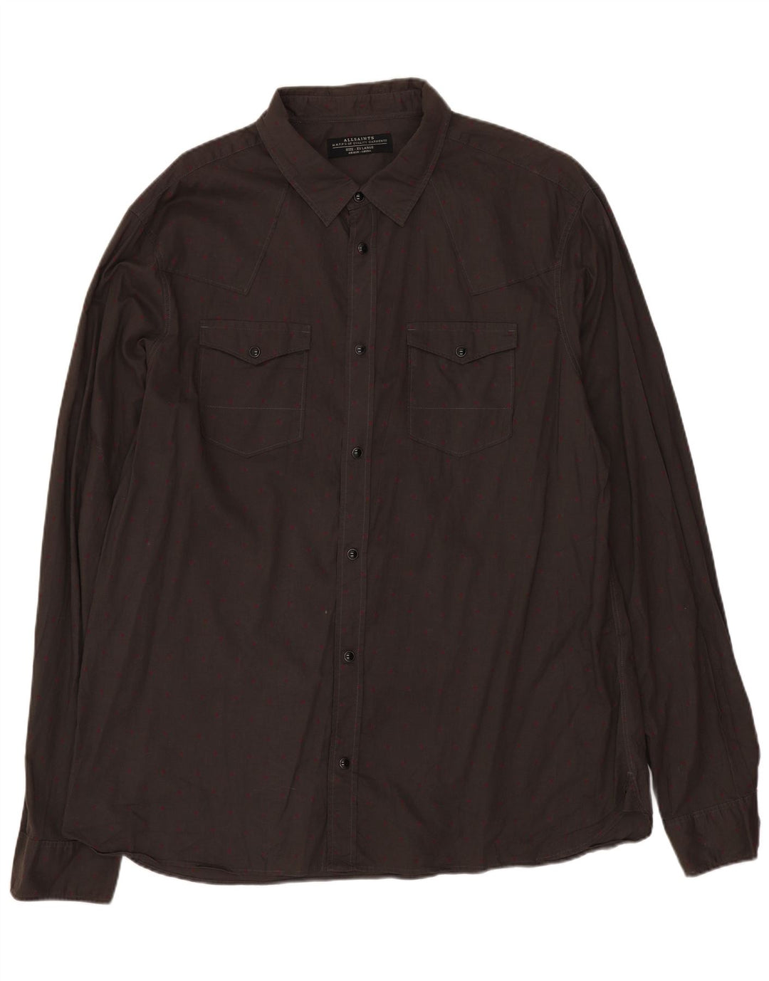 Ανδρικό πουκάμισο All Saints 2XL Βαμβακερό με γκρι στίγματα