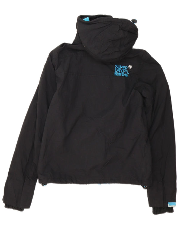 Superdry Γυναικείο Windcheater Hooded Windbreaker Jacket UK 10 Small Black