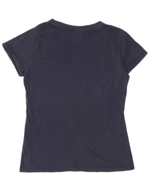 Kappa Γυναικείο T-Shirt Top UK 10 Small Navy Blue Cotton