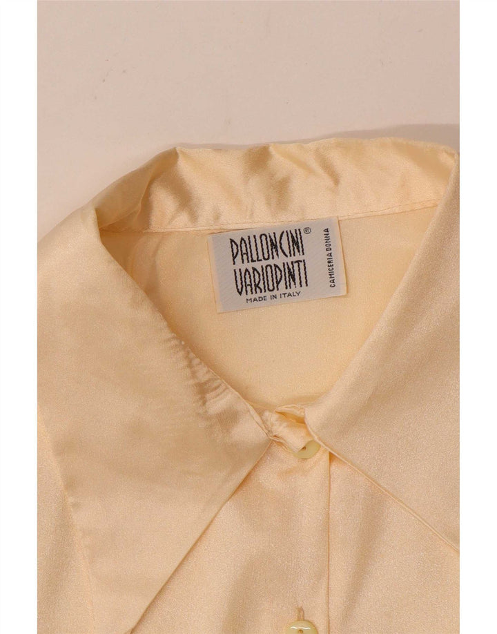 Vintage γυναικείο πουκάμισο μπλούζα UK 14 Medium Beige