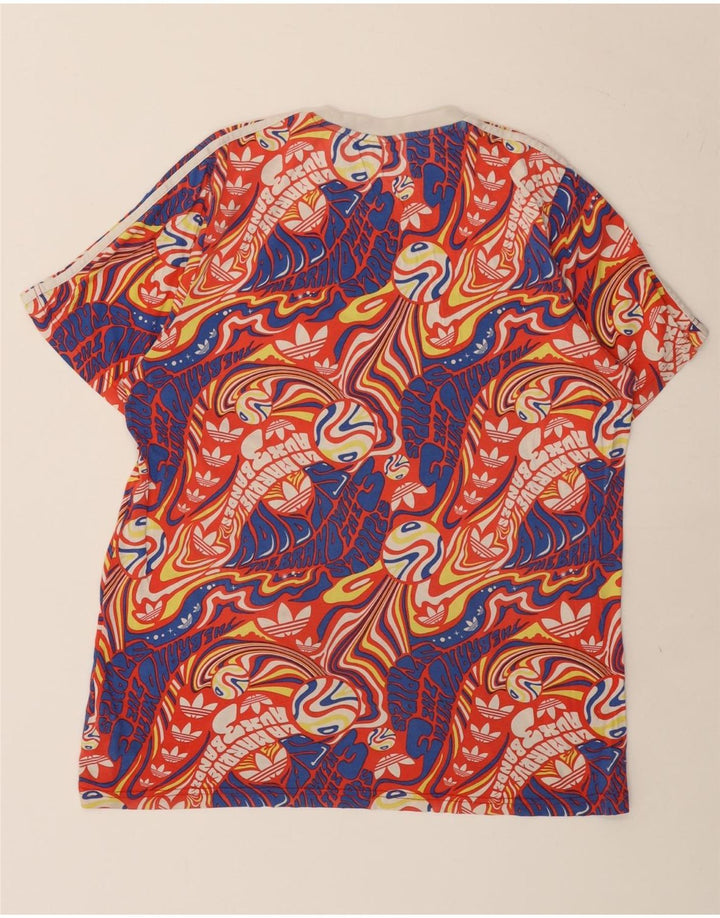 Ανδρικό γραφικό T-Shirt Adidas Top μεσαίο πολύχρωμο βαμβακερό