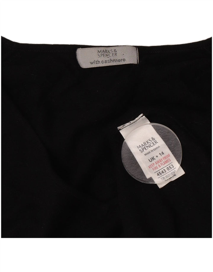 Marks & Spencer Γυναικείο πουλόβερ με λαιμόκοψη με V λαιμόκοψη UK 14 Μεσαίο Μαύρο