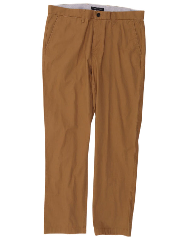 TOMMY HILFIGER Ανδρικό ίσιο παντελόνι Chino W34 L32 Καφέ βαμβακερό