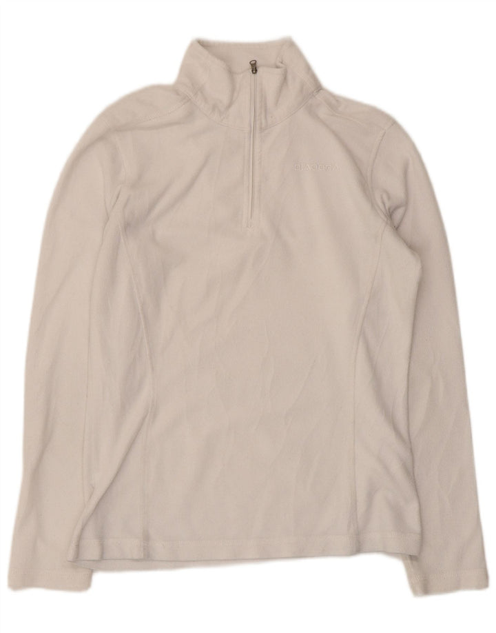 Diadora γυναικείο φερμουάρ Fleece Jumper UK 12 Medium White Polyester