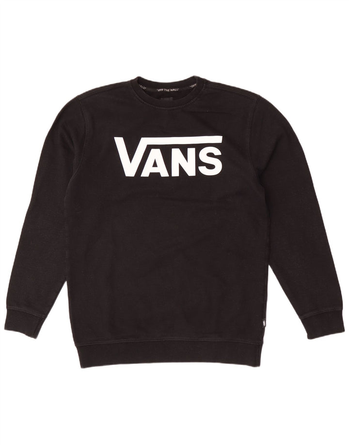 Ανδρικό γραφικό φούτερ Vans Jumper μεγάλο μαύρο βαμβακερό