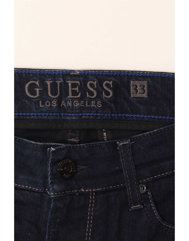 Ανδρικό τζιν σορτς Guess W33 Medium Navy Blue