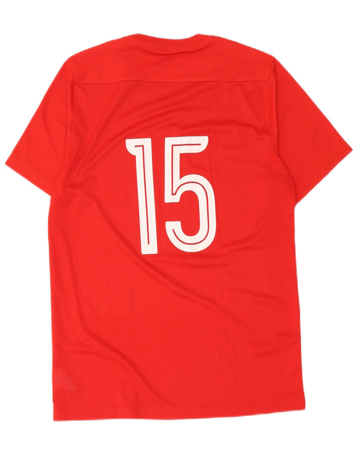 Ανδρικό γραφικό μπλουζάκι Nike Dri Fit Top μεγάλο κόκκινο πολυεστέρα
