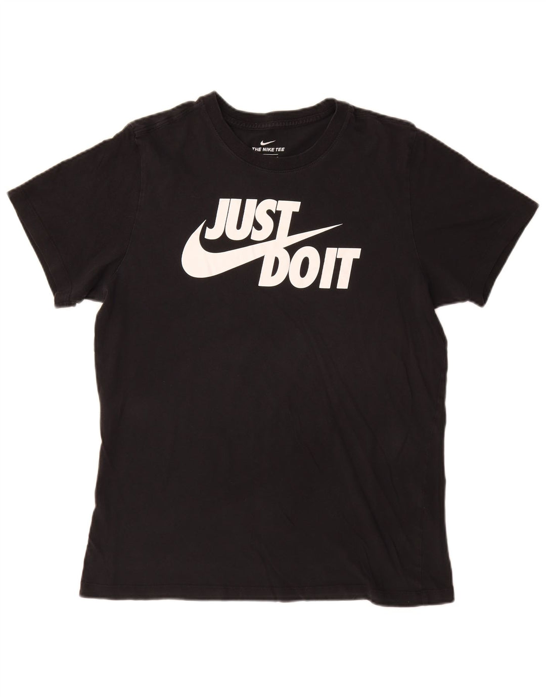 Ανδρικό γραφικό μπλουζάκι Nike, μεγάλο μαύρο βαμβακερό