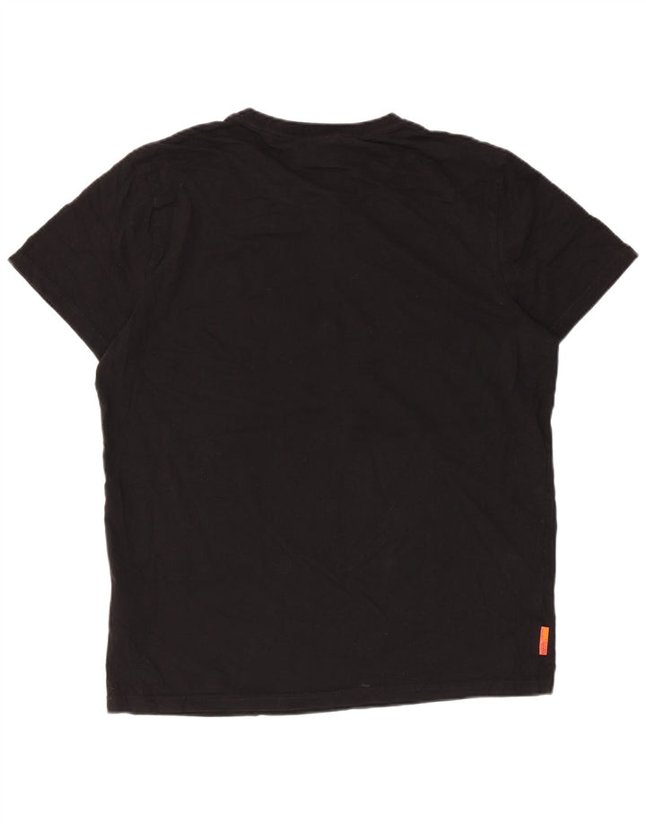 Superdry Ανδρικό T-Shirt Top 2XL Μαύρο βαμβακερό