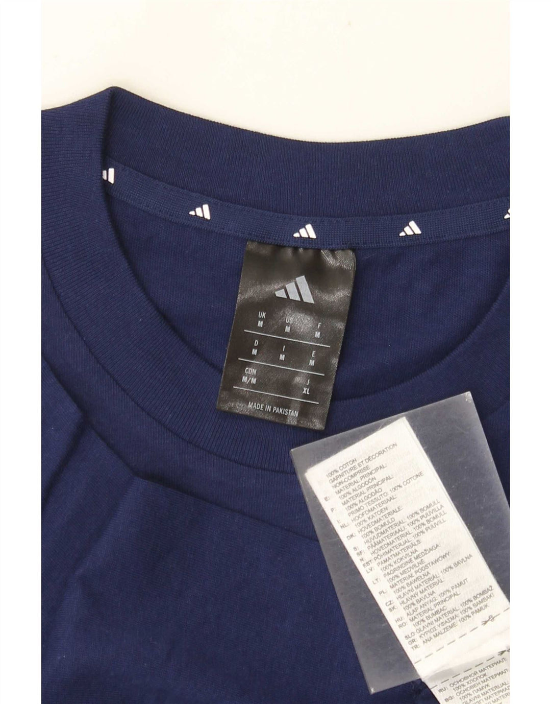 Ανδρικό γραφικό T-Shirt Adidas Top από μεσαίο μπλε ναυτικό βαμβακερό