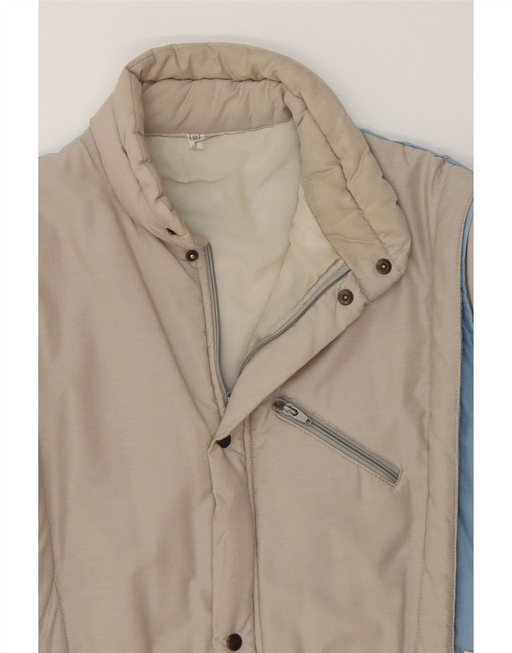 VINTAGE Mens Padded Coat IT 52 XL Grey Colourblock Cotton Vintage Vintage and Second-Hand Vintage from Messina Hembry 