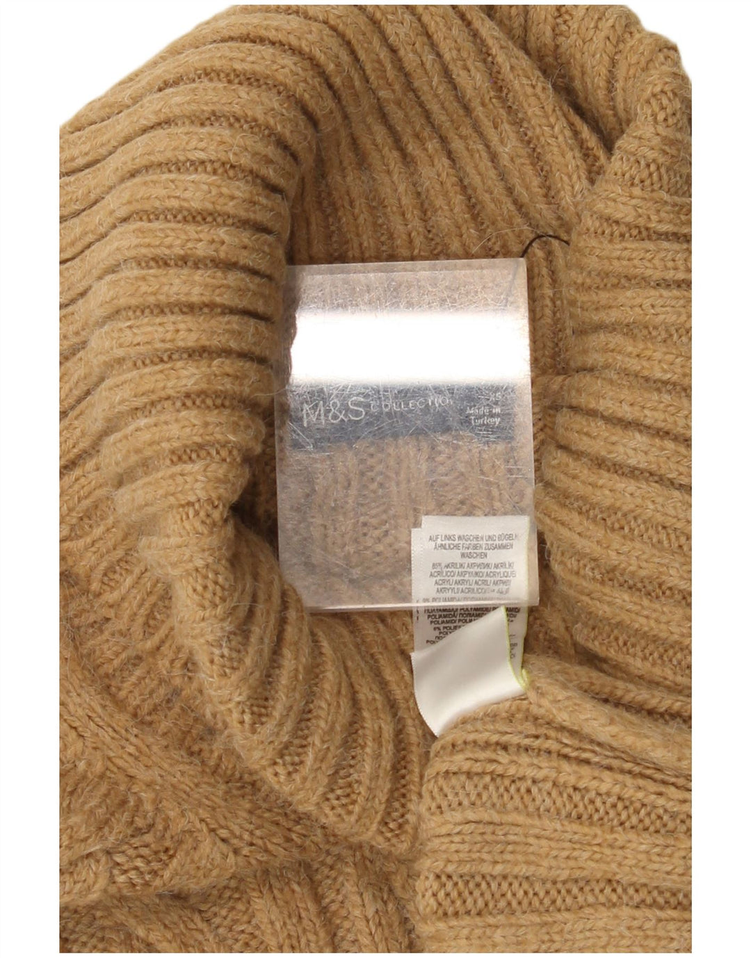 MARKS & SPENCER Γυναικείο γιλέκο υπερμεγέθη φανελάκι UK 6 XS Μπεζ ακρυλικό
