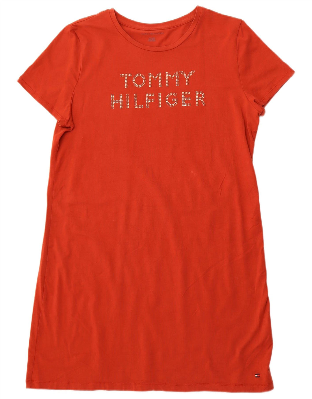 Γυναικείο γραφικό μπλουζάκι TOMMY HILFIGER UK 18 XL πορτοκαλί βαμβακερό