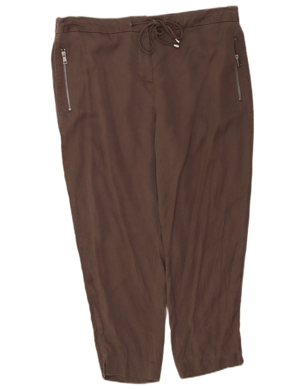 Γυναικείο κομμένο παντελόνι MINT VELVET UK 18 XL W38 L26 Grey Lyocell