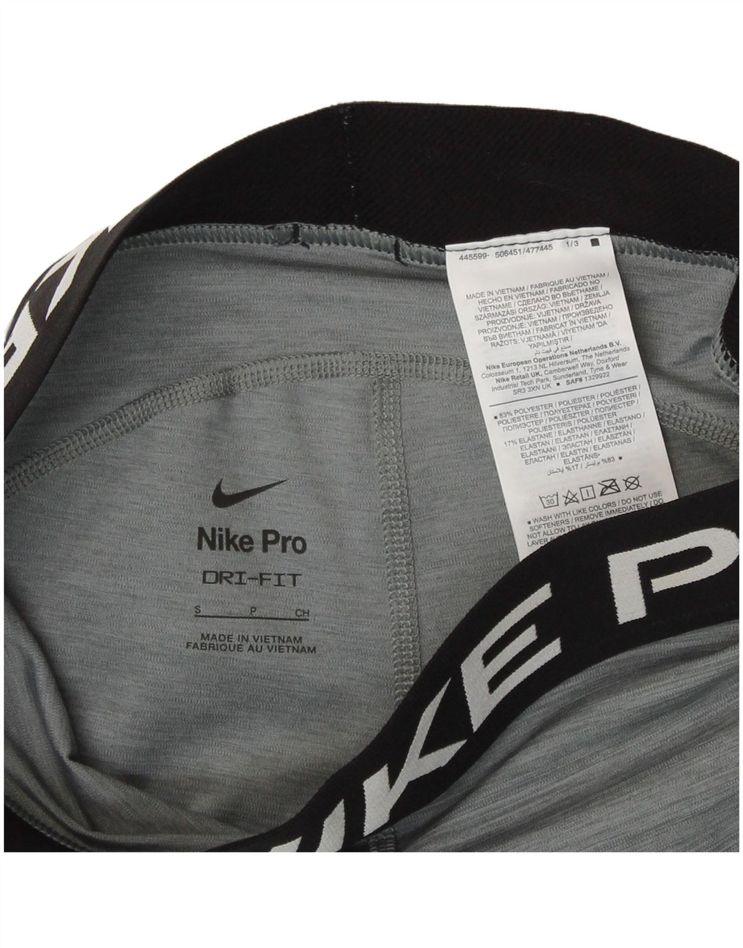 Γυναικεία γραφικά αθλητικά σορτς NIKE Dri Fit UK 10 Small Grey Polyester