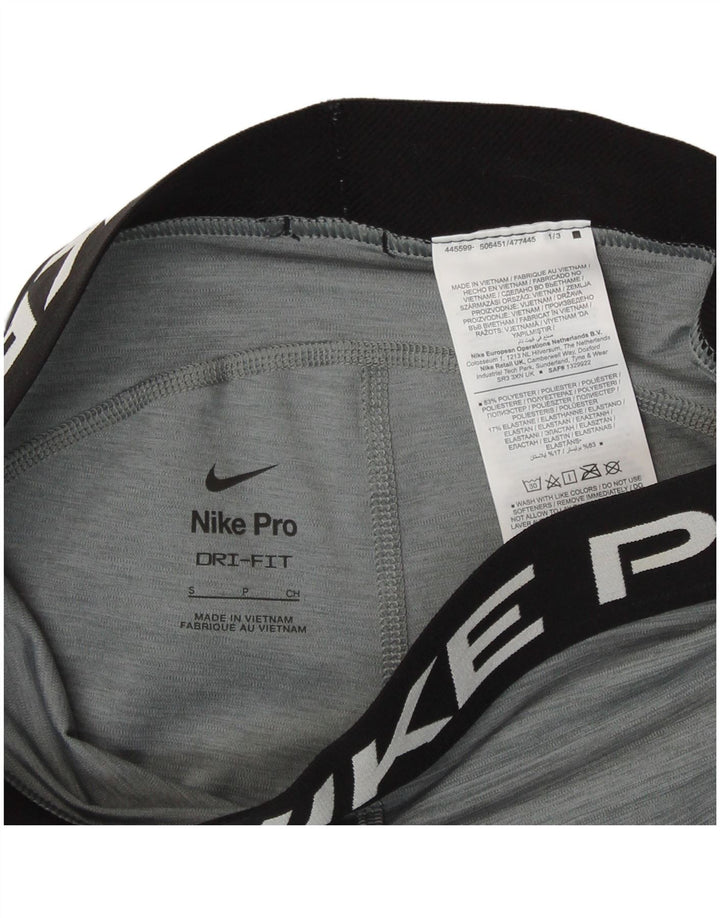 Γυναικεία γραφικά αθλητικά σορτς NIKE Dri Fit UK 10 Small Grey Polyester