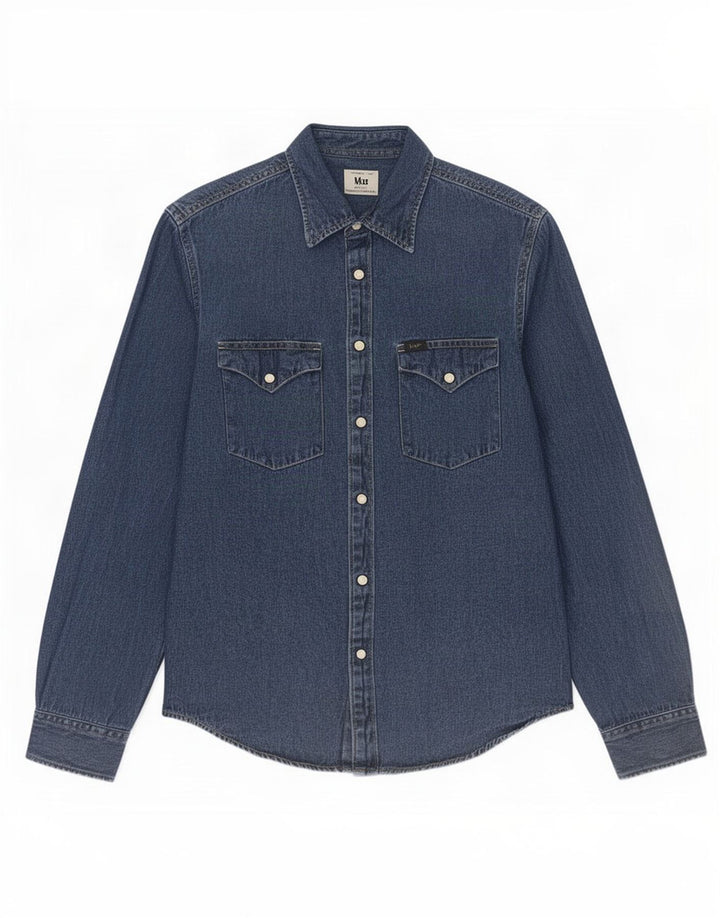 Ανδρικό τζιν πουκάμισο Lee Small Blue
