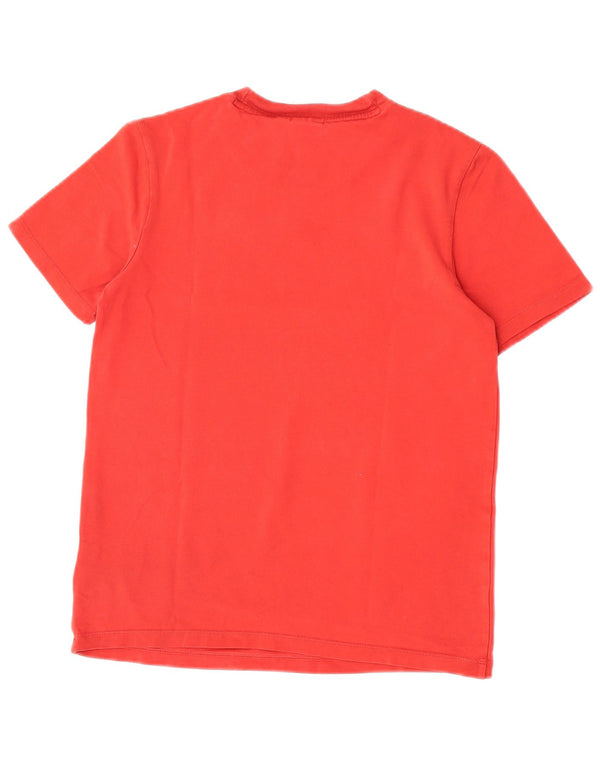 Γυναικείο γραφικό T-Shirt Adidas Top UK 12 μεσαίο κόκκινο βαμβακερό