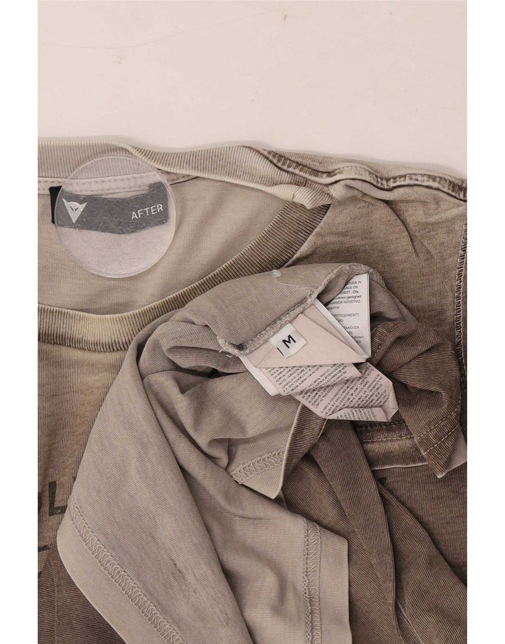 Ανδρικό γραφικό μπλουζάκι Dainese Top μεσαίο καφέ βαμβακερό